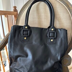 Vintage Cole Haan Black Leather Tote Bag